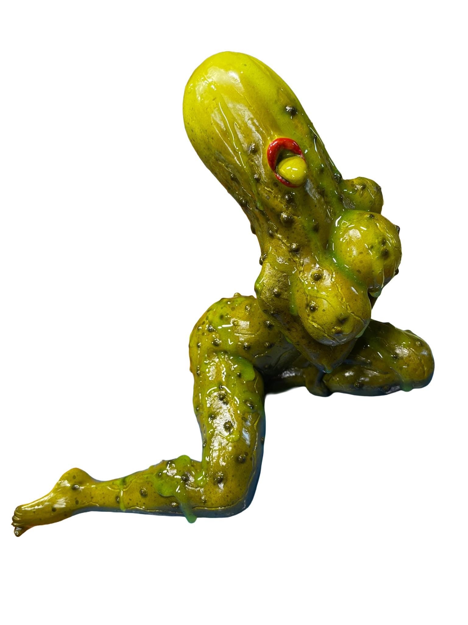 Tickle Pitties Pickle Figurine by Cig Neutron Sculpture Hand painted