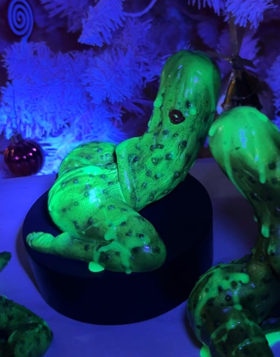 Pickle Back Resin Figure by Cig Neutron Sculpture Hand painted