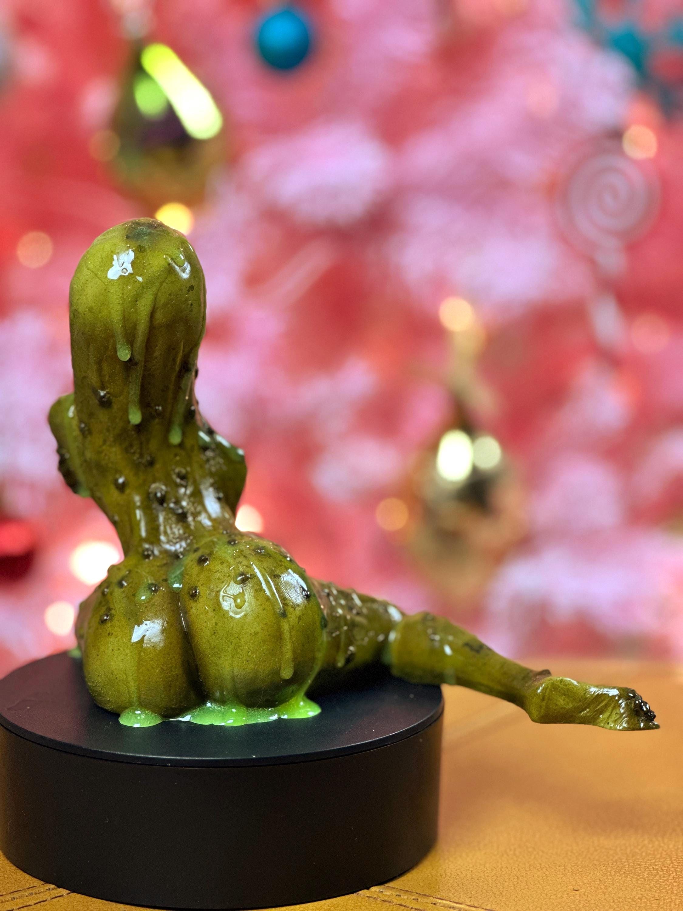 Tickle Pitties Pickle Figurine by Cig Neutron Sculpture Hand painted
